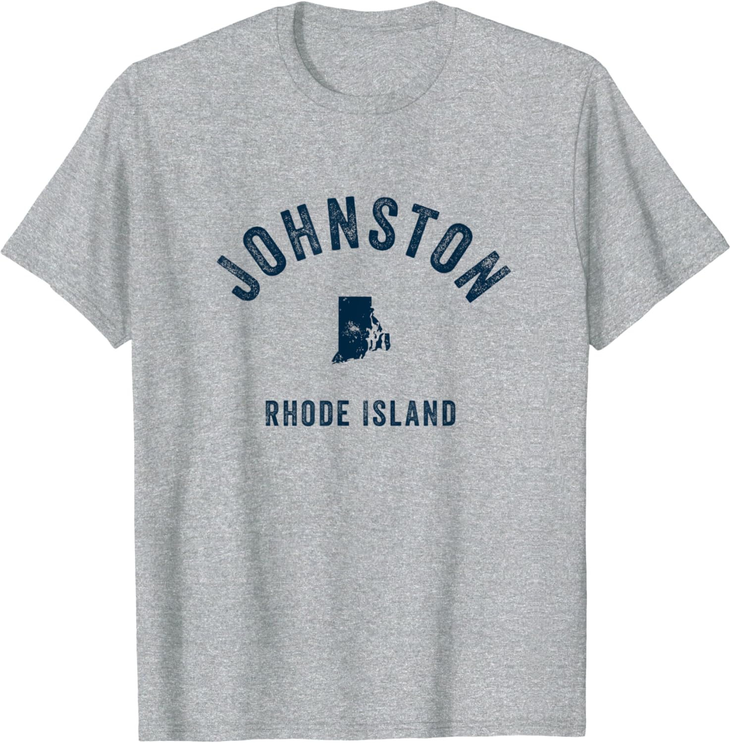 Johnston Rhode Island RI Vintage 70s Sports Navy Print T